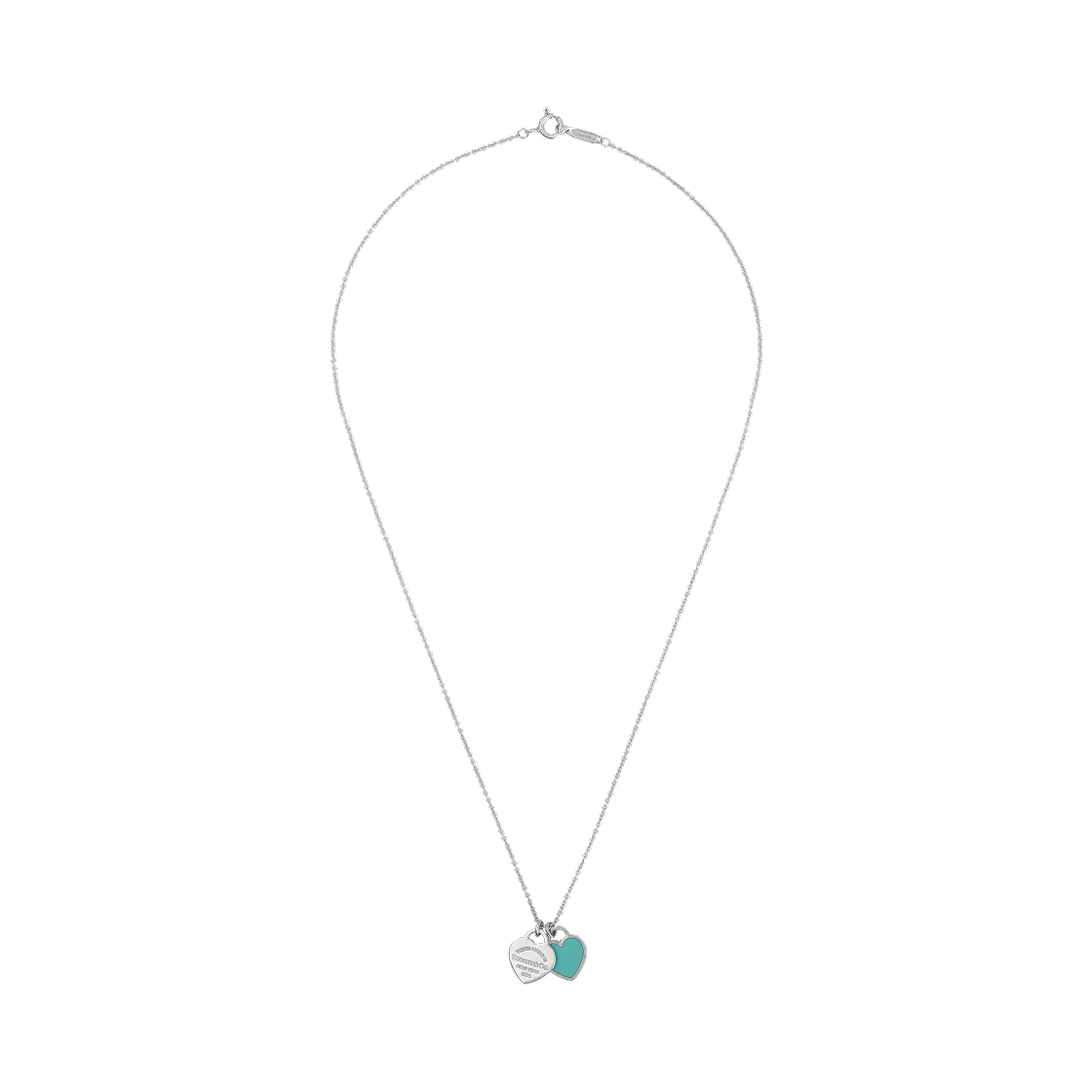 티파니 앤 코 리턴 투 티파니 블루 더블 하트 태그 펜던트 미니 실버(Tiffany & Co. Return To Tiffany Blue Double Heart Tag Pendant Mini Silver)