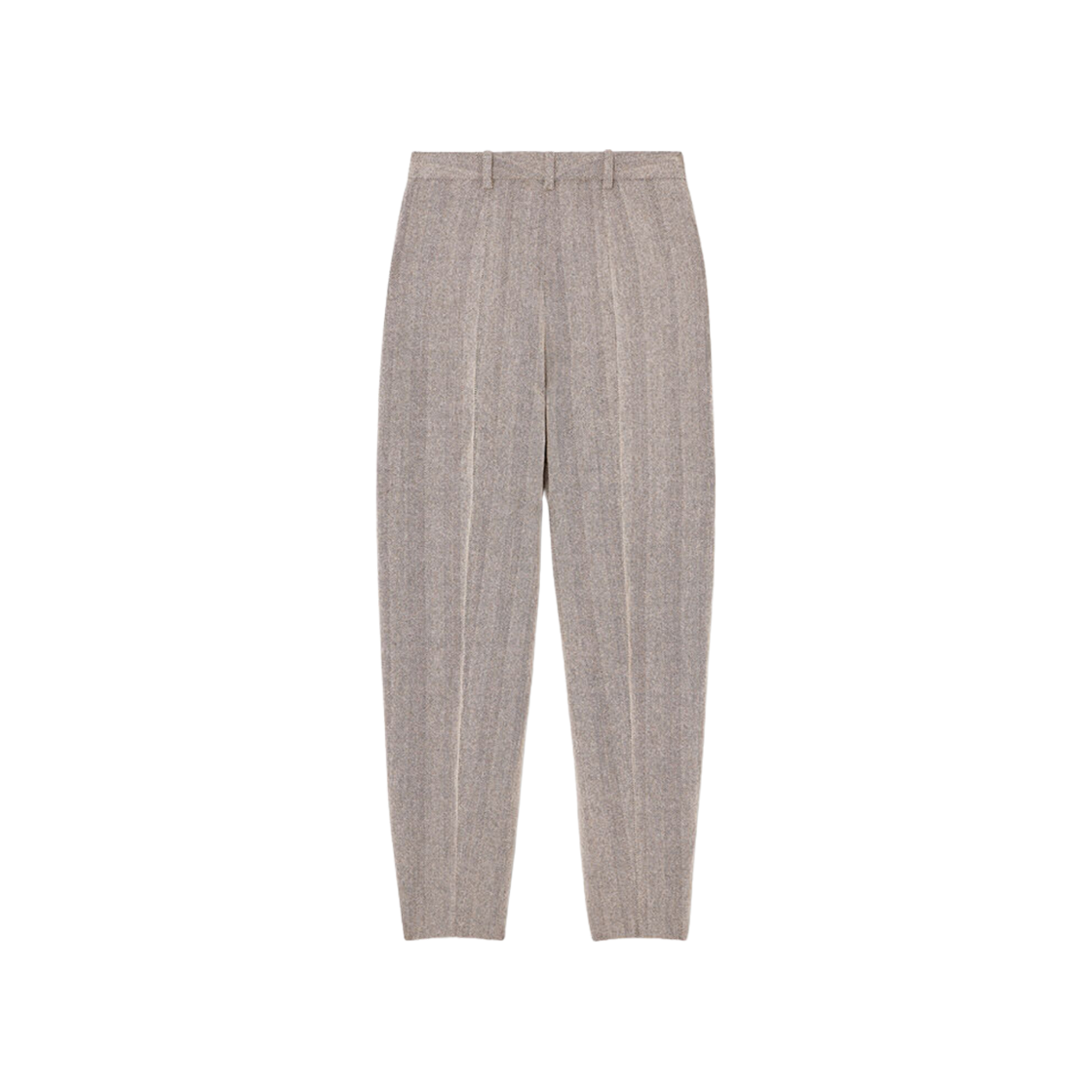 (W) 로로 피아나 리넨 캐시미어 버진 울 댄 트라우저 초크 블랙((W) Loro Piana Dan Trousers with Linen Cashmere Virgin Wool Chalk Black) - 2