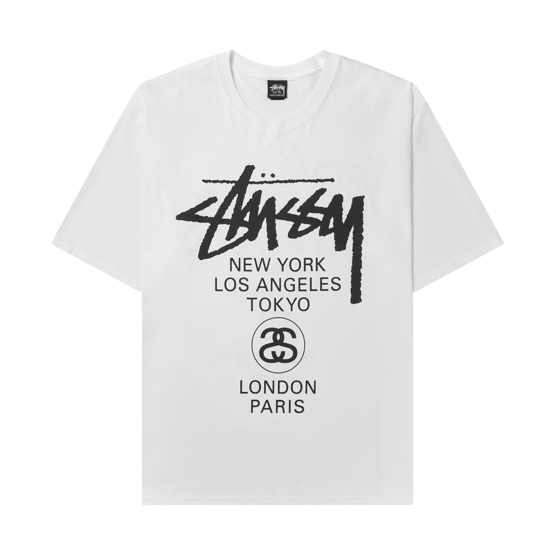 스투시 월드투어 티셔츠 화이트(Stussy World Tour T-Shirt White)