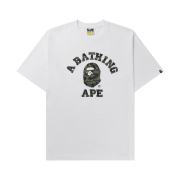 BAPE 1st Camo College T-Shirt White Green