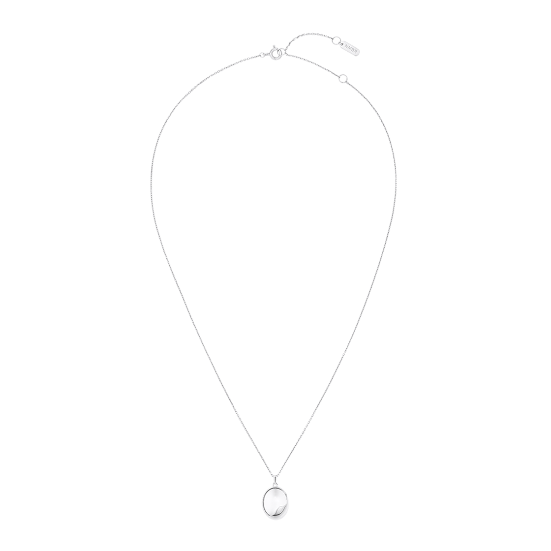 넘버링 #5755 스몰 이클립스 글래스 펜던트 네크리스 실버