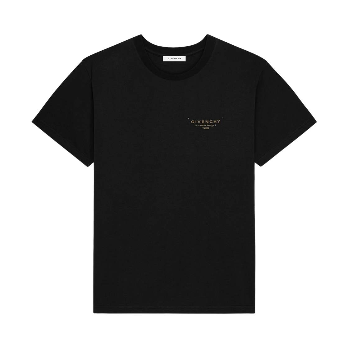 지방시 스탬프 프린트 코튼 티셔츠 블랙(Givenchy Stamp Print Cotton T-Shirt Black)