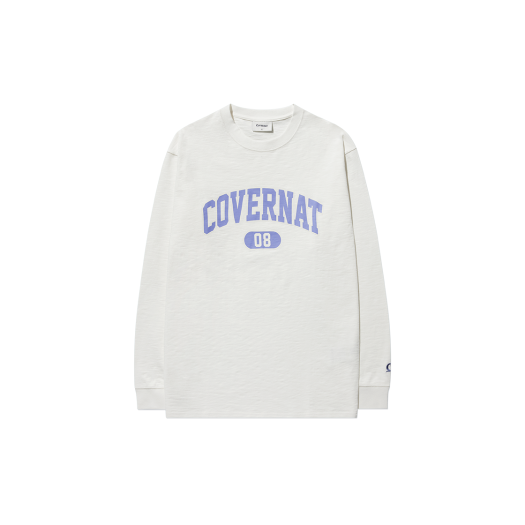 CO2501LT36WH Covernat Arch Logo Long Sleeve White