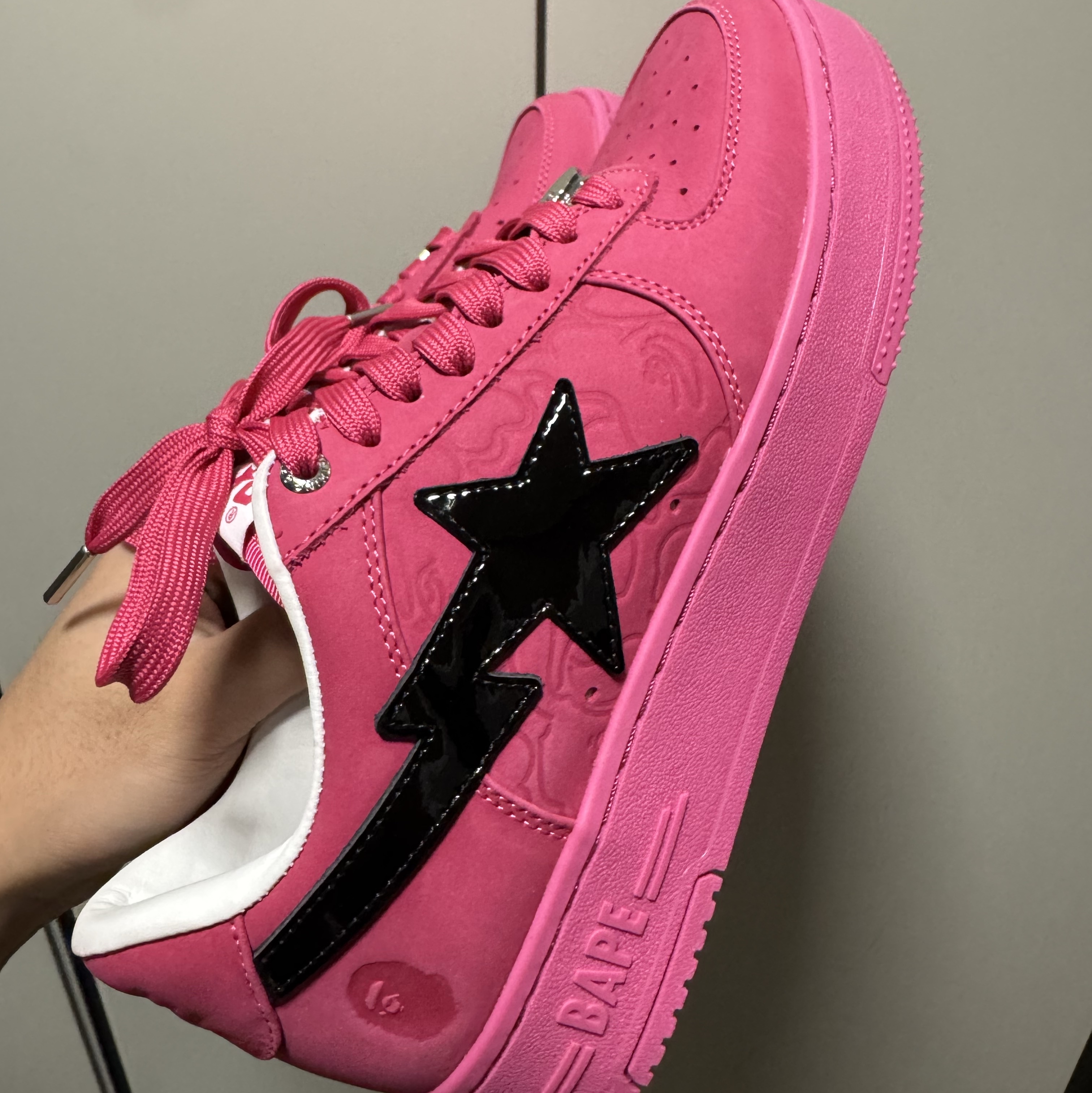 (W) BAPE Sta #4 Pink 착용 스타일 - 3