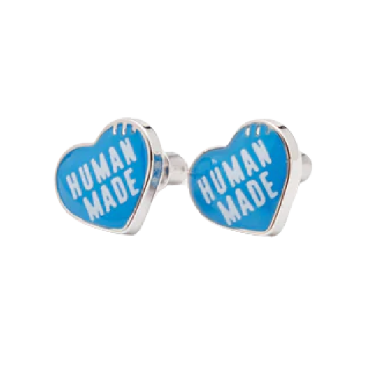 Human Made Heart Earrings Blue