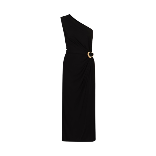 812325V4YX01000 (W) Bottega Veneta Viscose Jersey Dress Black