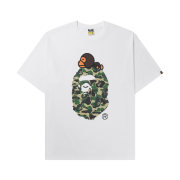 BAPE ABC Camo Milo on Big Ape T-Shirt White Green