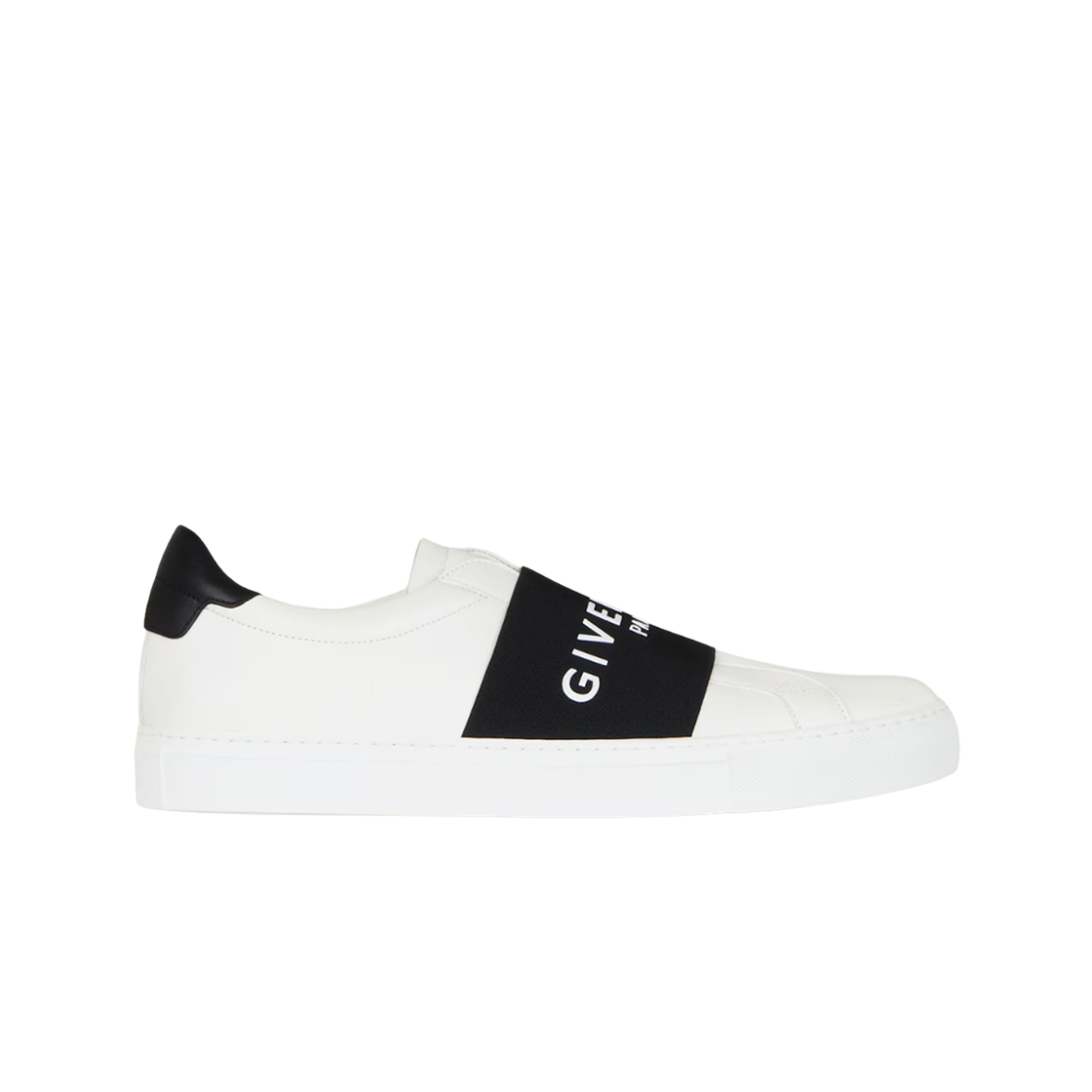지방시 엘라스틱 밴드 어반 스트리트 레더 스니커즈 화이트 블랙(Givenchy Elastic Band Urban Street Leather Sneakers White Black)