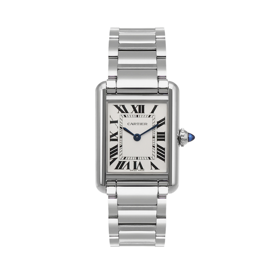 까르띠에 탱크 머스트 워치 스몰 쿼츠 스틸 브레이슬릿 스틸(Cartier Tank Must Watch Small Quartz Steel Bracelet Steel)