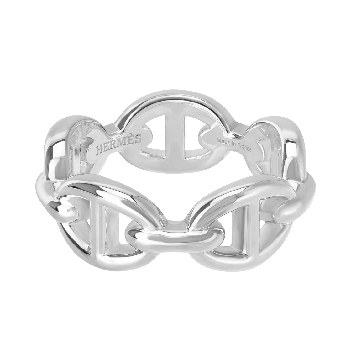 Hermes (W) Hermes Small Chaine D'Ancre Enchainee Ring Sterling Silver · 48
