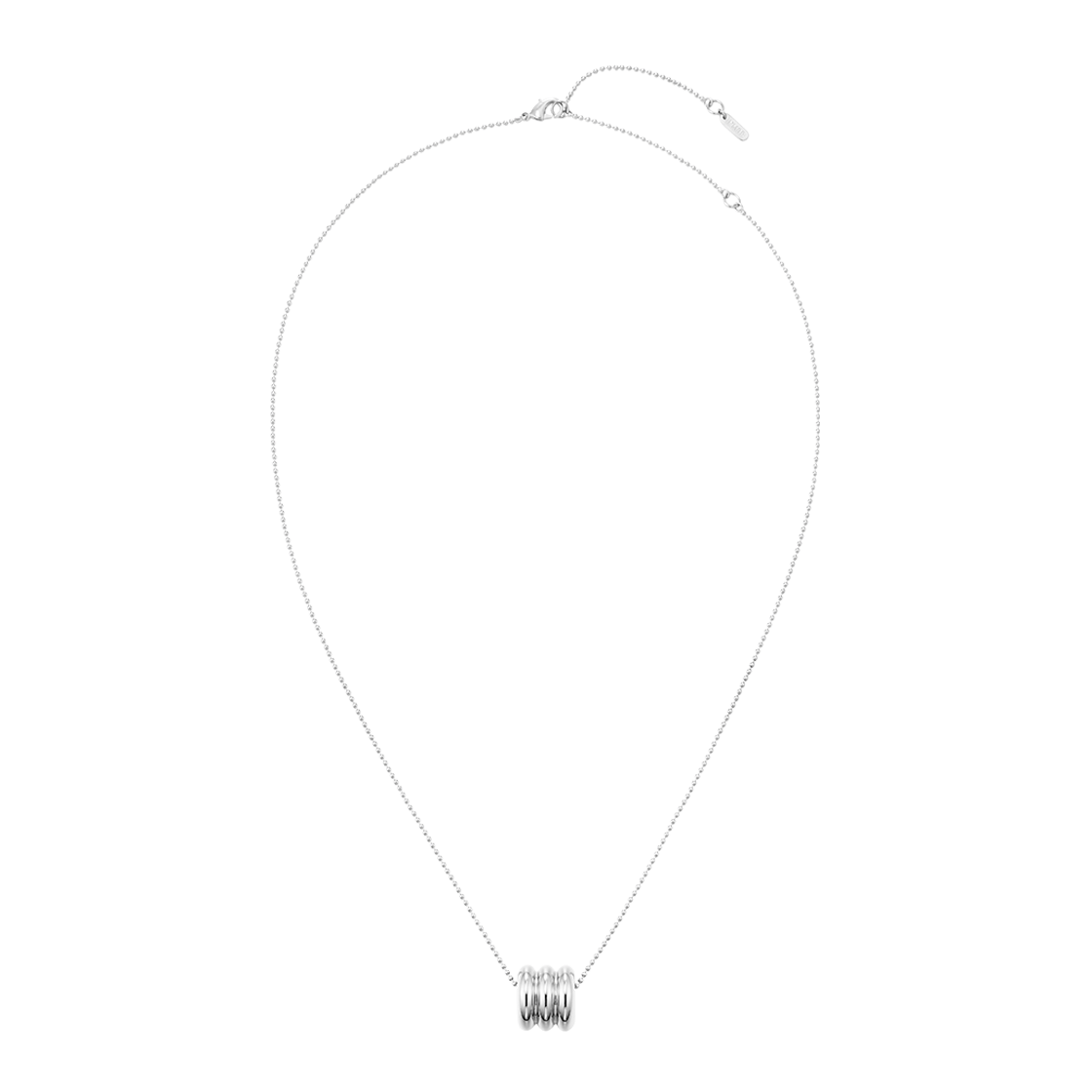 넘버링 #5737 트리플 파이프 펜던트 네크리스 실버