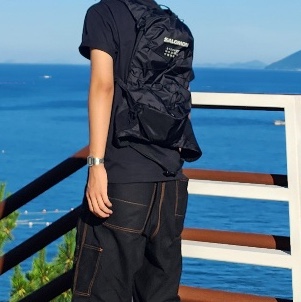 Kapital Thin Canvas Lumber Pants Black, Salomon x MM6 Maison Margiela XT-15 Black 착용 스타일