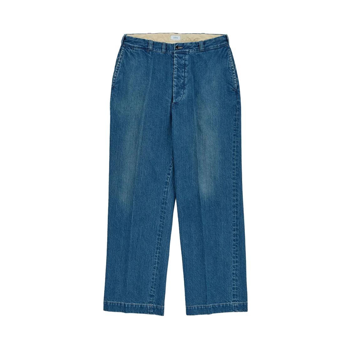 시오타 데님 슬랙스 미디엄 다크 블루 - 25SS(Ciota Denim Slacks Medium Dark Blue - 25SS)