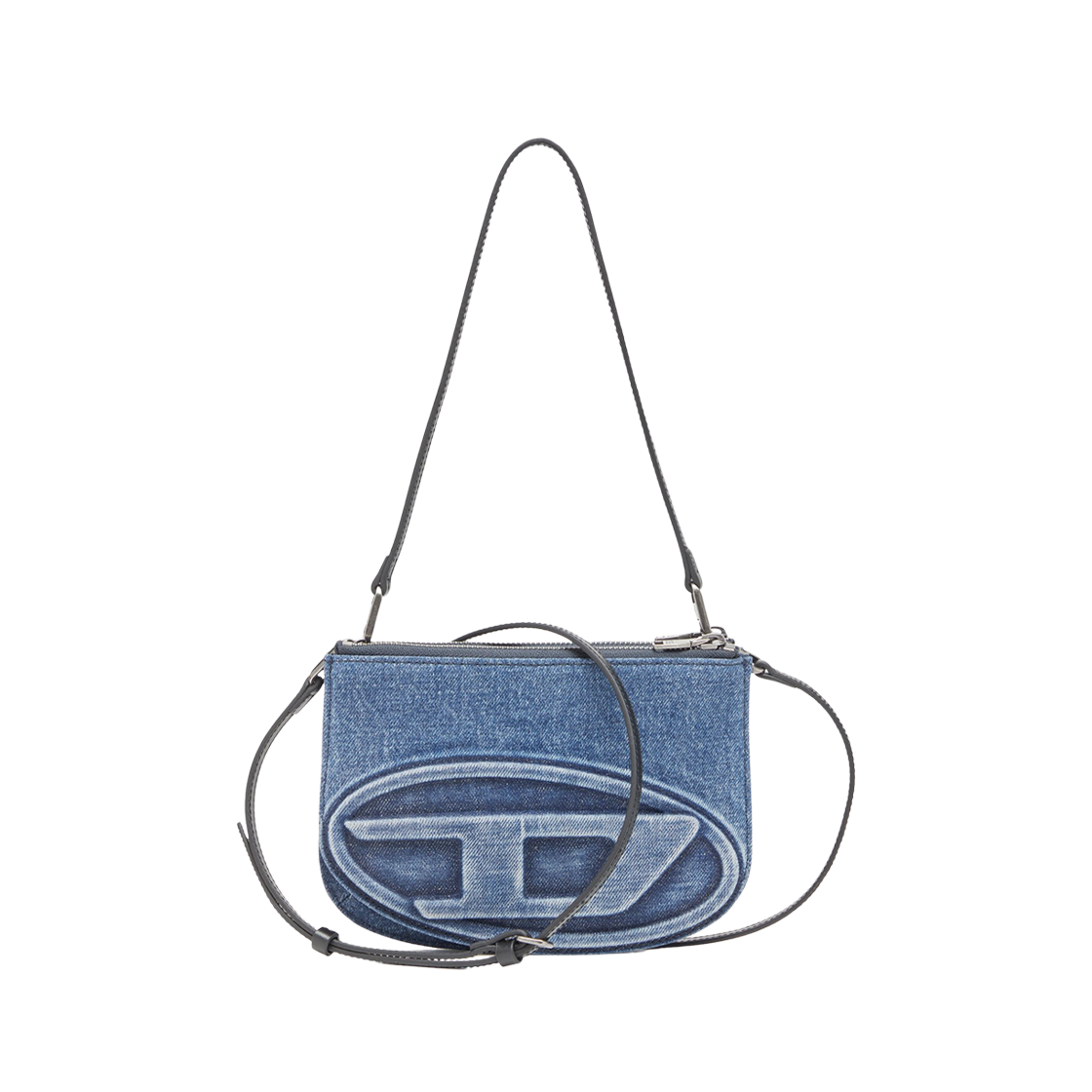 X10330P6717-H1410 Diesel 1DR Twin Double Pouch Shoulder Bag Blue