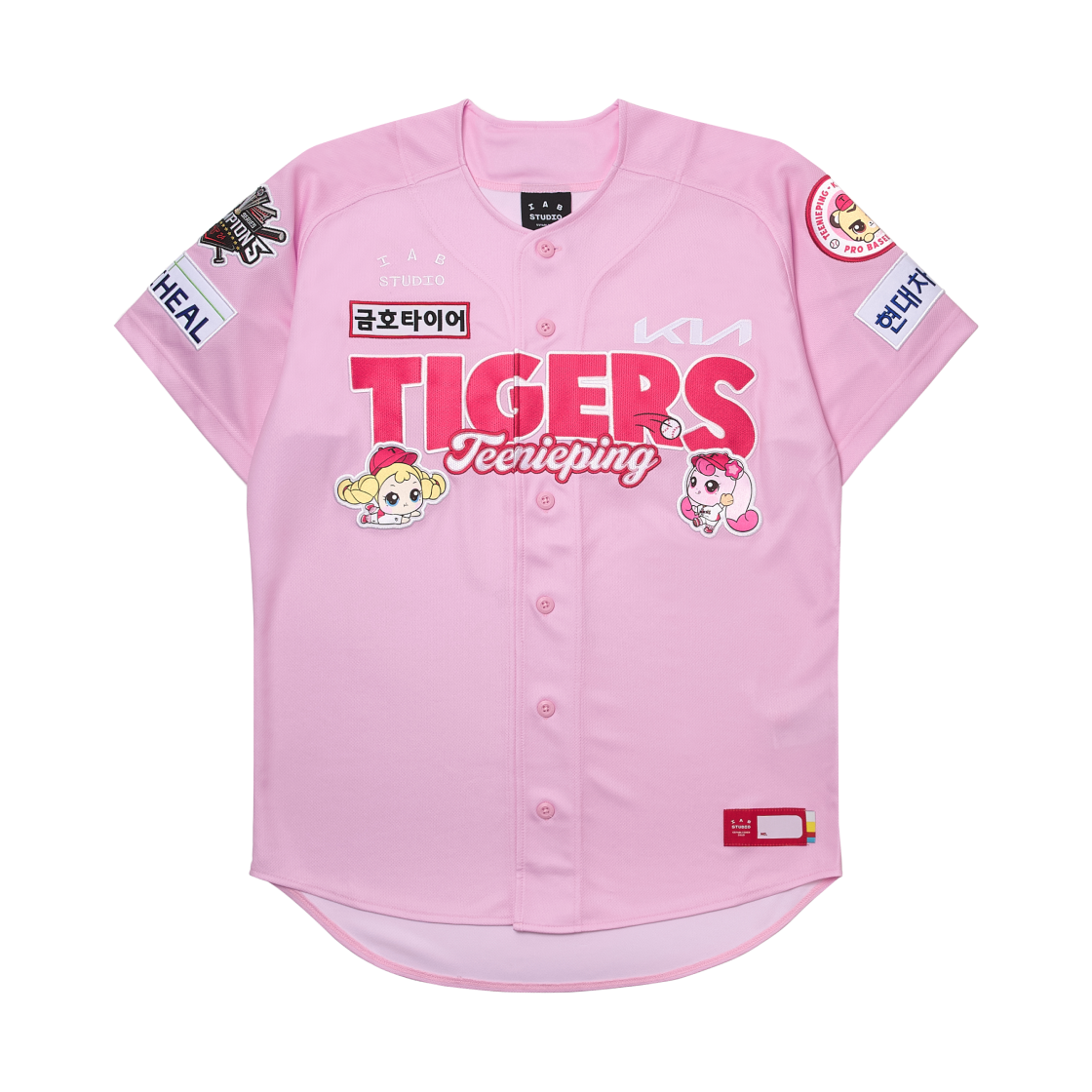 기아 타이거즈 x 캐치! 티니핑 x 아이앱 스튜디오 25 어센틱 티니핑 유니폼 핑크 (논 마킹 버전)(Kia Tigers x Catch! Teenieping x IAB Studio 25 Authentic Teenieping Uniform Pink (Non Marking Ver.))