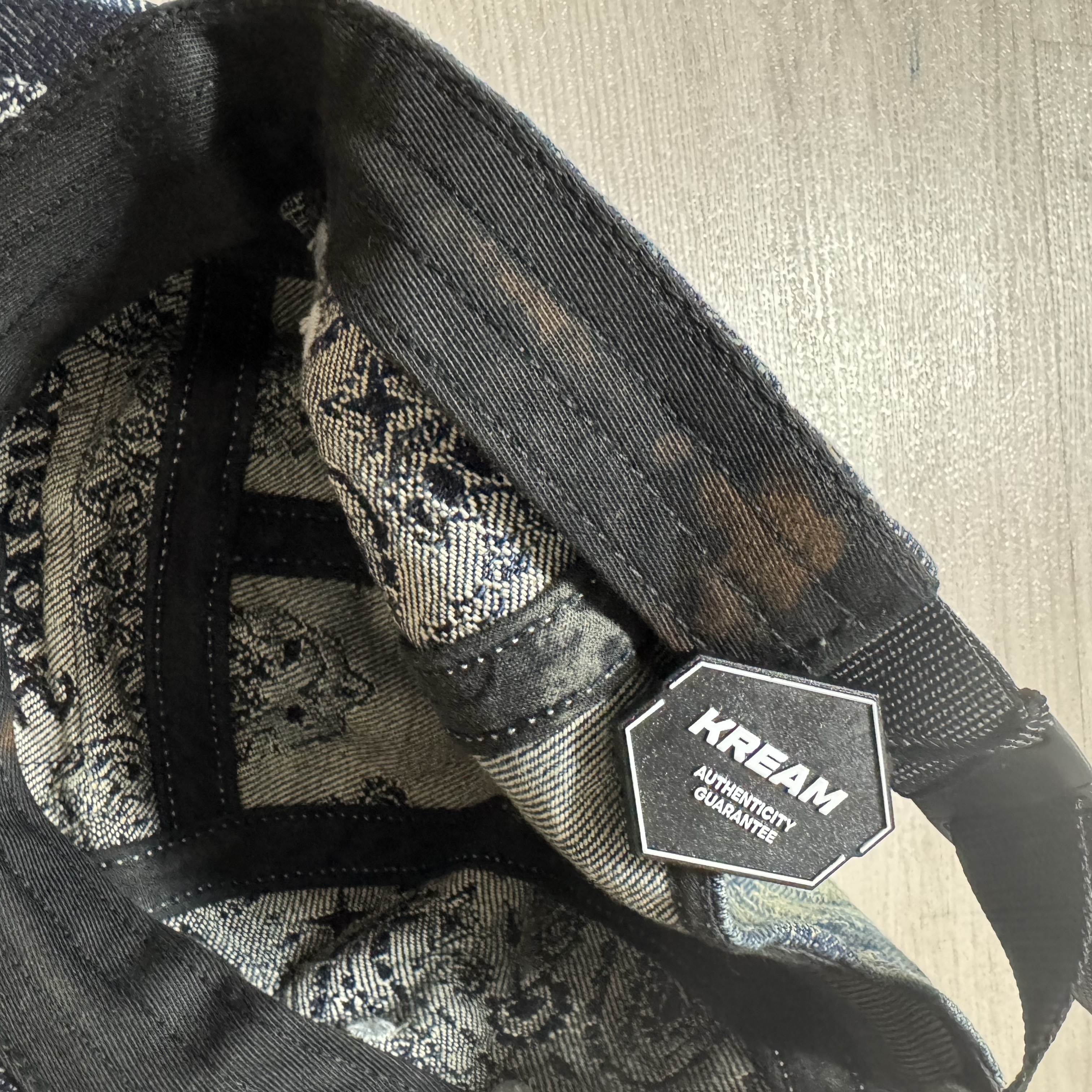 Supreme Bandana Jacquard Denim Camp Cap Blue - 25SS 착용 스타일 - 2