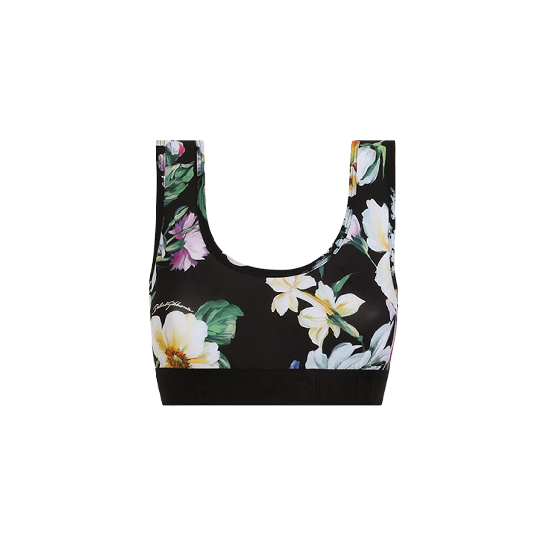 F777YTFSG8LHN5JC (W) Dolce & Gabbana Activewear Bra Top in Floral Print Jersey Print