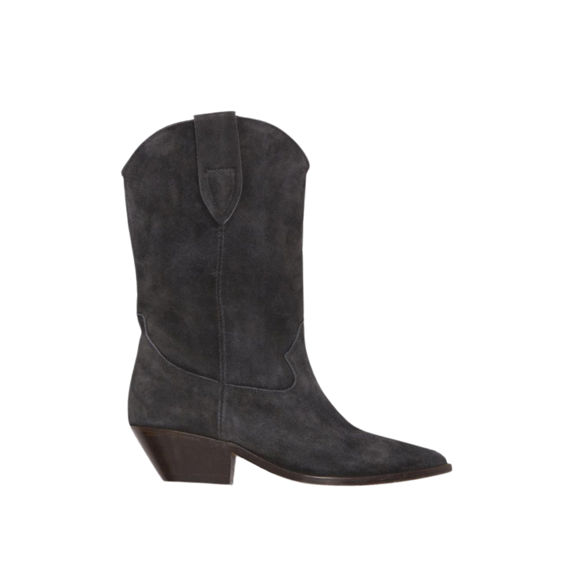BO0003FA-A1A03S-02FK (W) Isabel Marant Duerto Suede Calfskin Leather Cowboy Boots Black