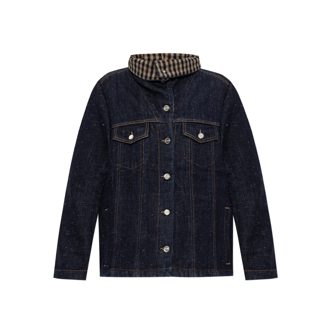 J1766-568 (W) Ganni Neppy Denim Jacket Dark Blue Stone