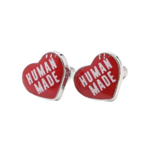 Human Made Heart Earrings Red
