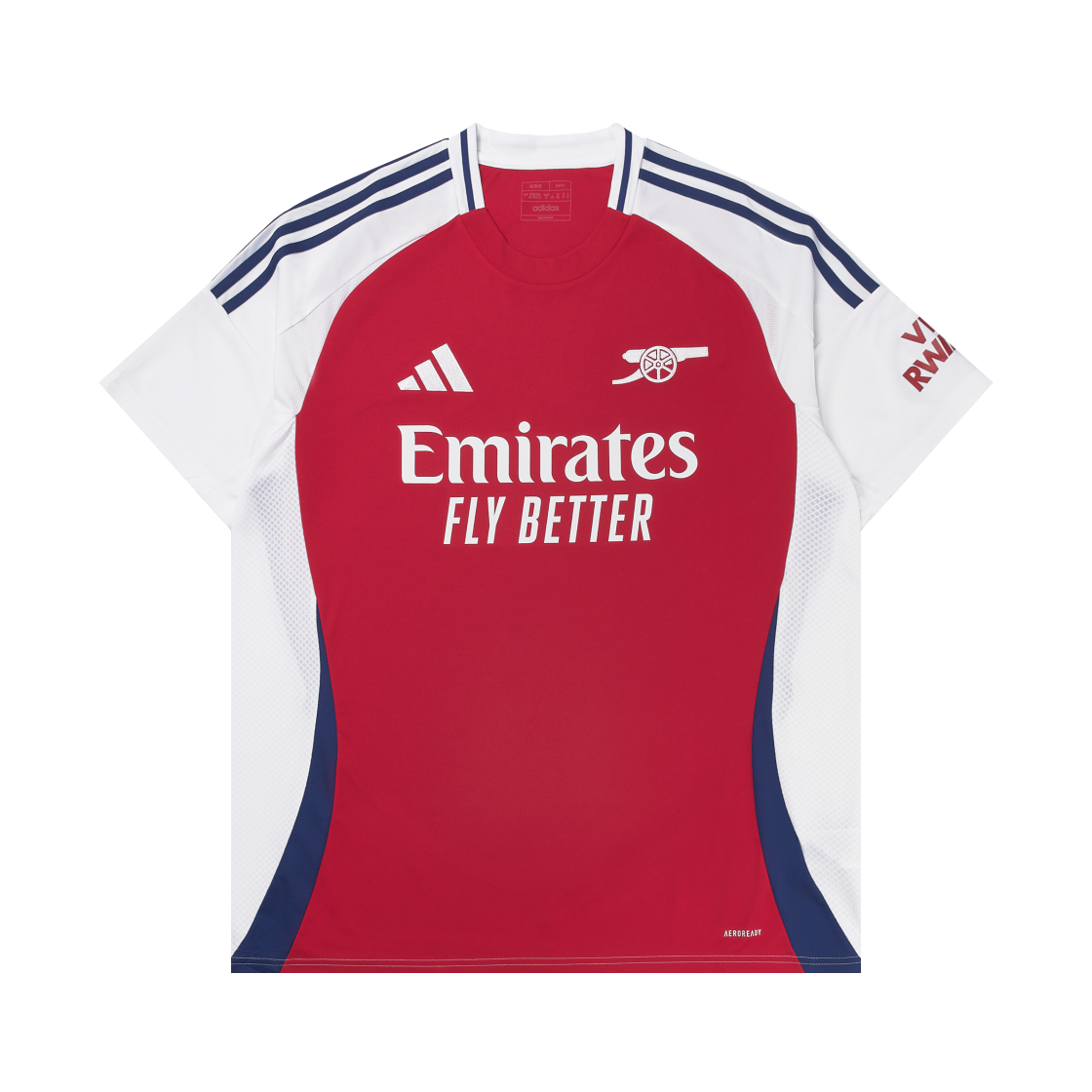 아디다스 아스널 2024/25 홈 저지 배러 스칼렛 화이트 - KR 사이즈 (논 마킹 버전)(Adidas Arsenal 2024/25 Home Jersey Better Scarlet White - KR Sizing (Non Marking Ver.))