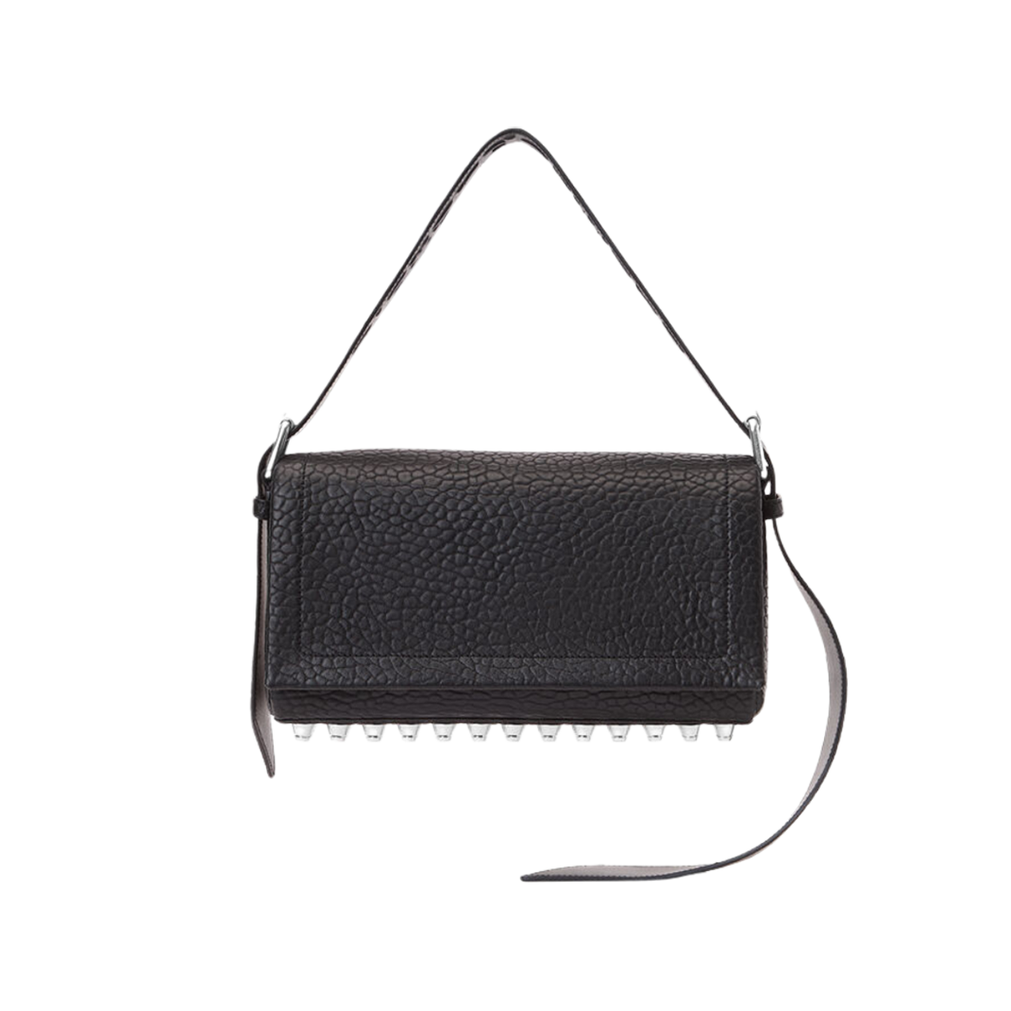 20324K21L001 Alexander Wang Ricco Medium Convertible Flap Bag in Lambskin Leather Black