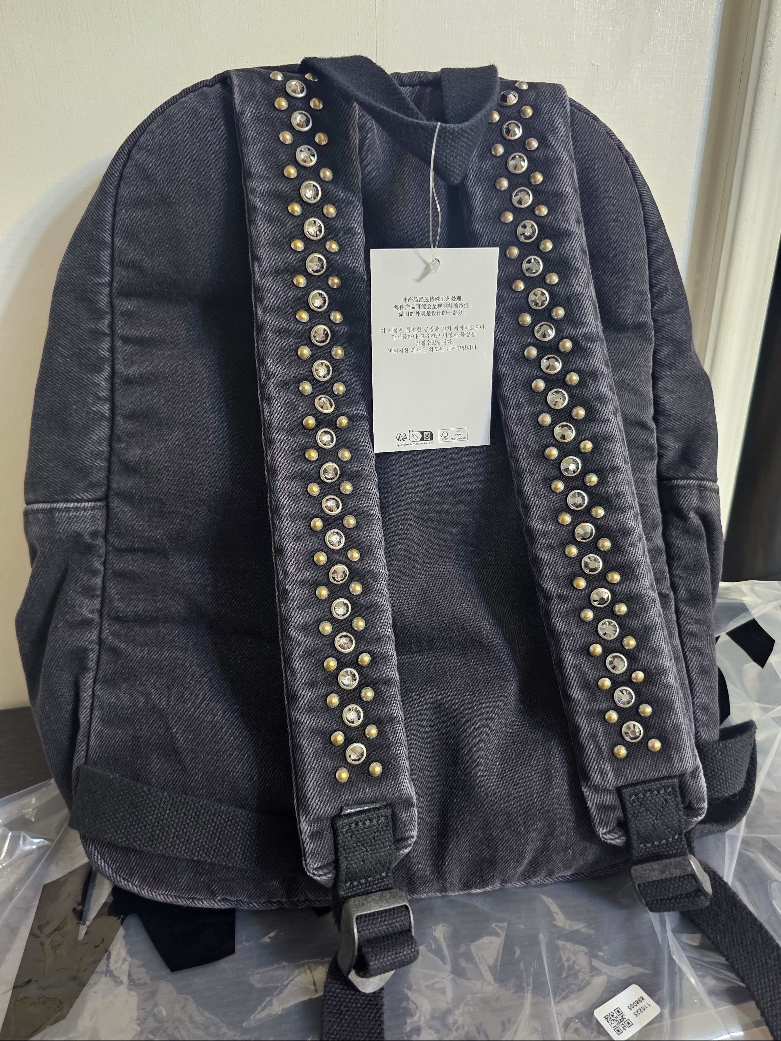 Supreme x B.B. Simon Denim Backpack Black - 25SS 착용 스타일 - 2