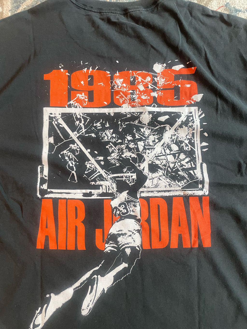 Jordan Brooklyn Oversized Graphic T-Shirt Off Noir Sail (IB3297-045) 착용 스타일 - 4