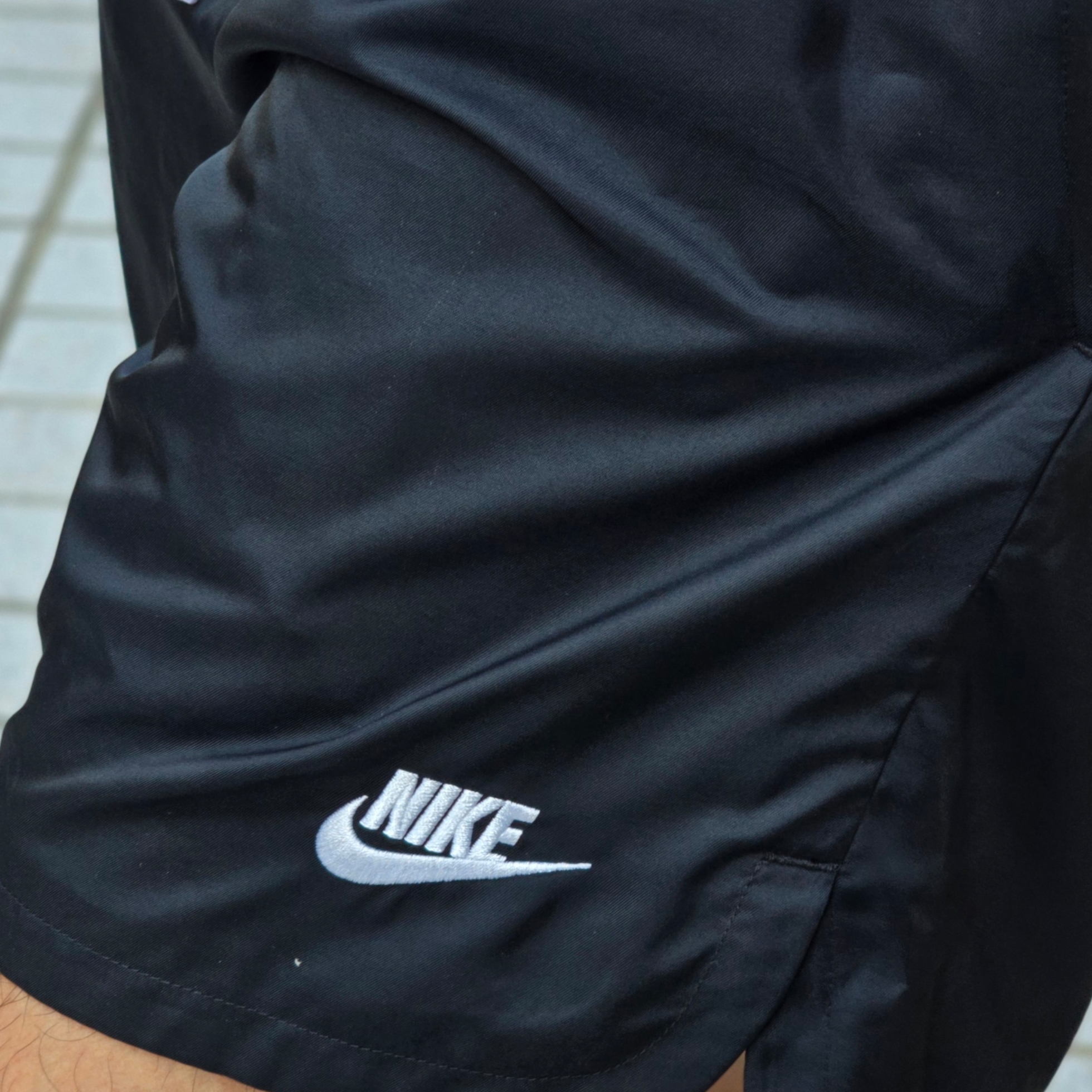 Nike NSW Woven Shorts Black - Asia, Nike NSW Woven Lined Flow Shorts Black - Asia 착용 스타일