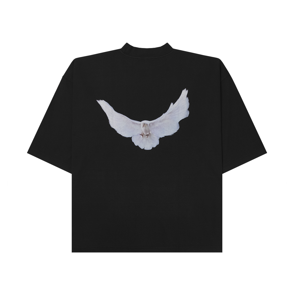 471286-02/469669-01 Yeezy Gap Engineered By Balenciaga Dove 3/4 Sleeve T-Shirt Black