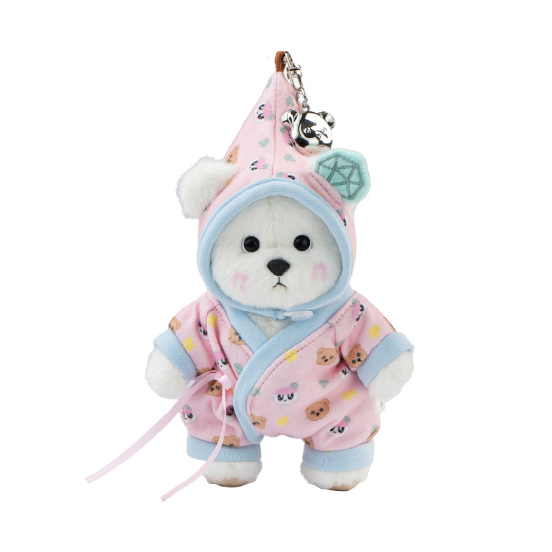 테디테일즈 세븐틴 봉봉이 콜라보 10주년 한정판 봉봉베어 XS 로즈쿼츠(TeddyTales SEVENTEEN BONGBONGEE BONGBONG Bear 10th Anniversary Limited Edition XS Rosequartz)