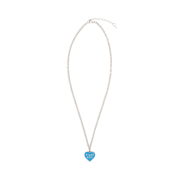 Human Made Heart Necklace Blue