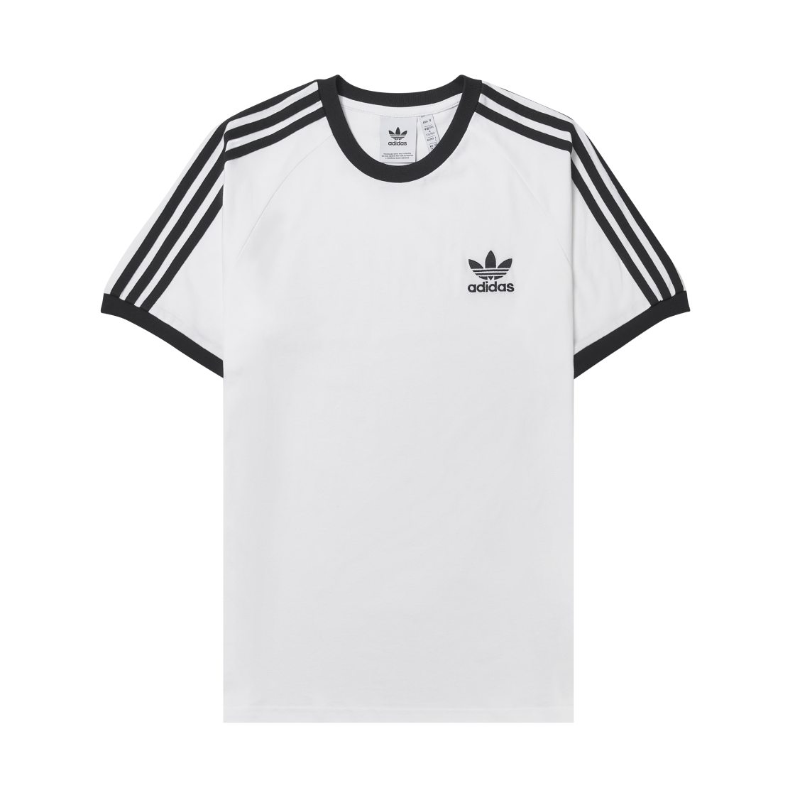 아디다스 아디컬러 클래식 삼선 티셔츠 화이트 - US 사이즈(Adidas Adicolor Classics 3-Stripes T-Shirt White - US Sizing)