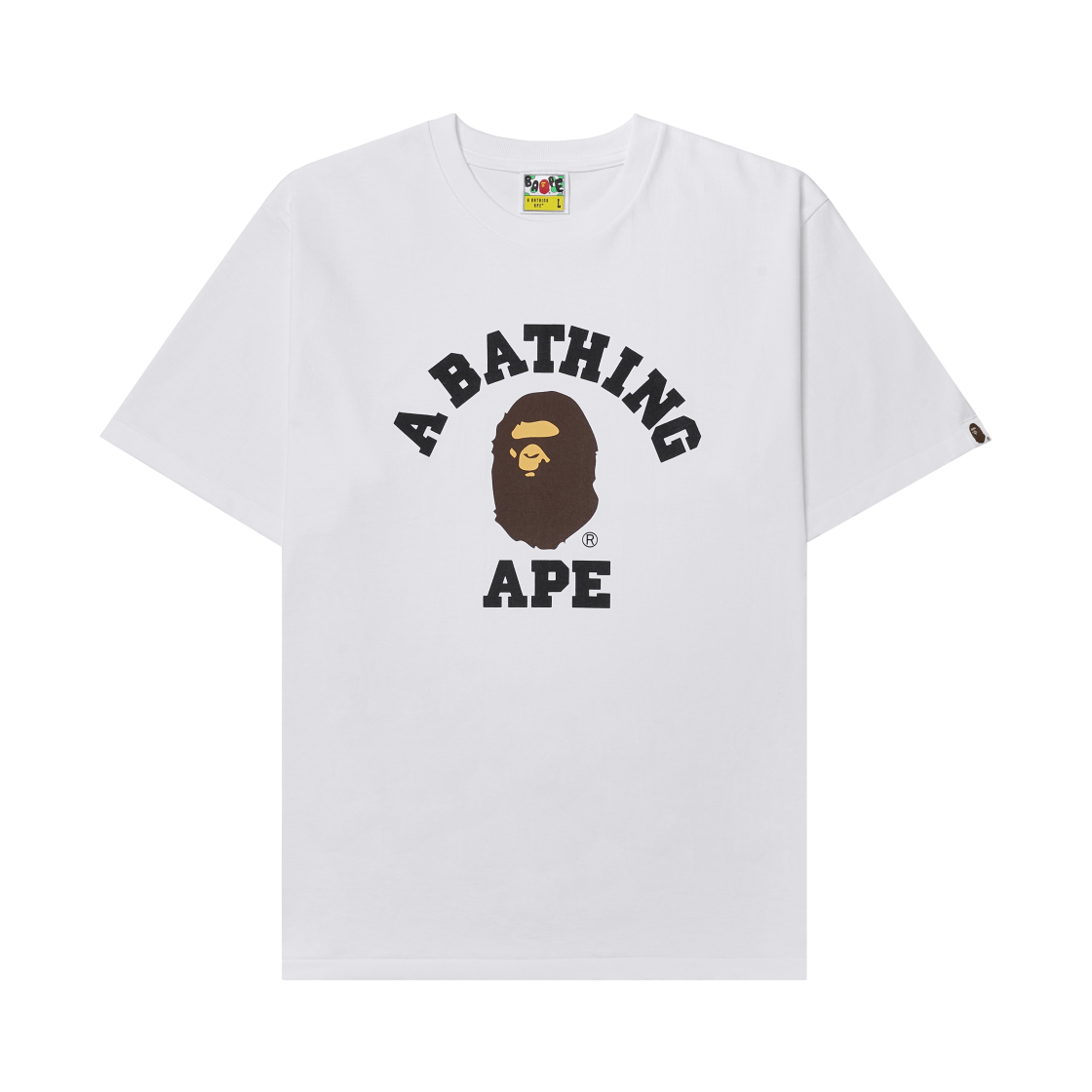 베이프 컬리지 티셔츠 화이트(BAPE College T-Shirt White)