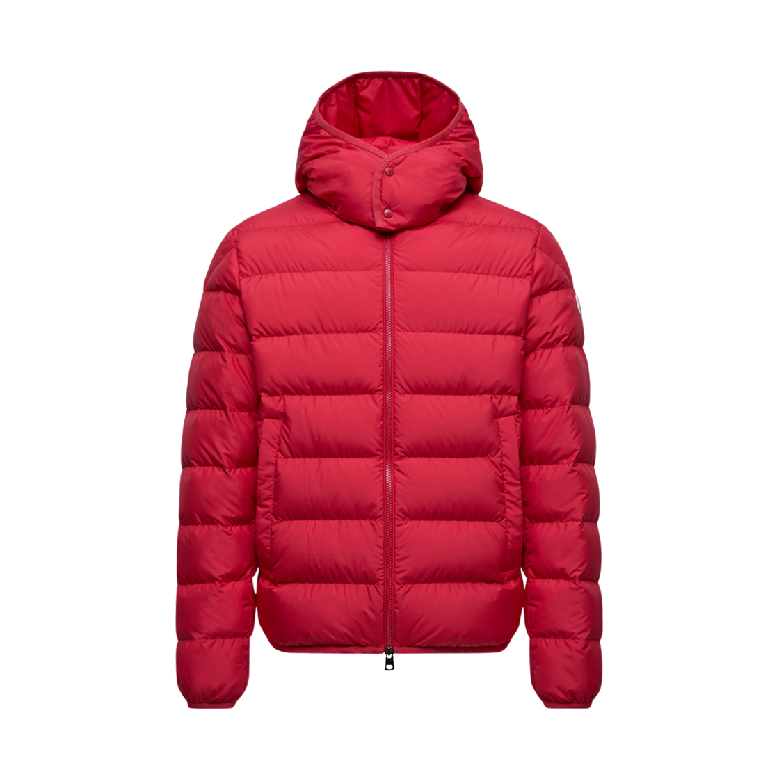 K2-091-1A00224-597YW-457 Moncler Montbrocq Hooded Short Down Jacket Red - 25FW