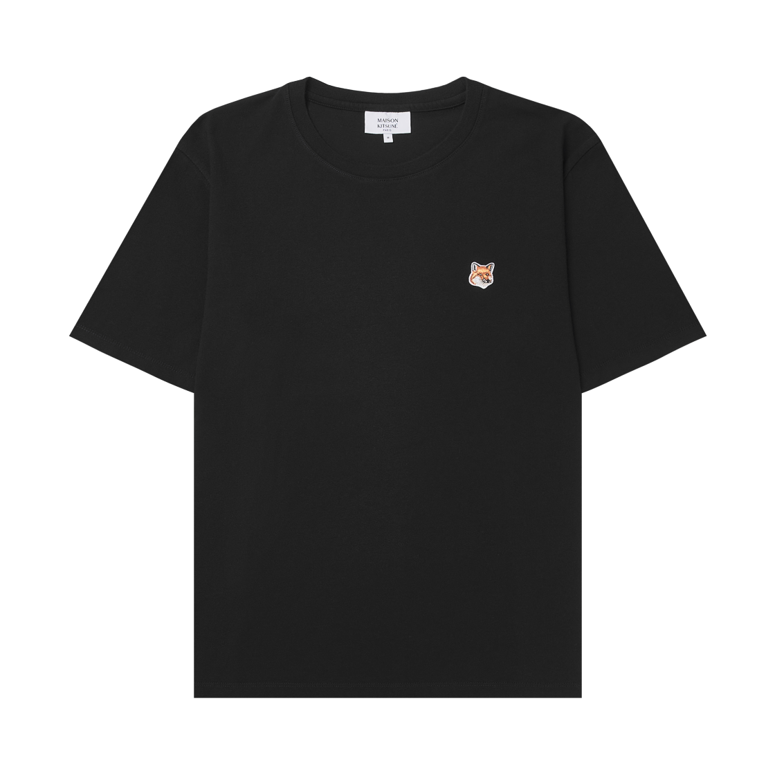 메종 키츠네 폭스 헤드 패치 레귤러 티셔츠 블랙(Maison Kitsune Fox Head Patch Regular T-Shirt Black)