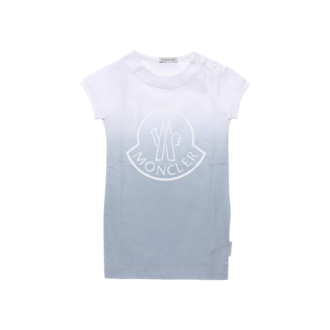 H1-951-8I00003-8790N-904 (Kids) Moncler Logo Print Dress White Light Blue - 22SS
