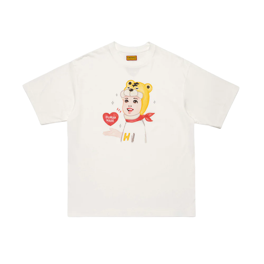 휴먼 메이드 케이코 소오토메 티셔츠 사이드 B 화이트