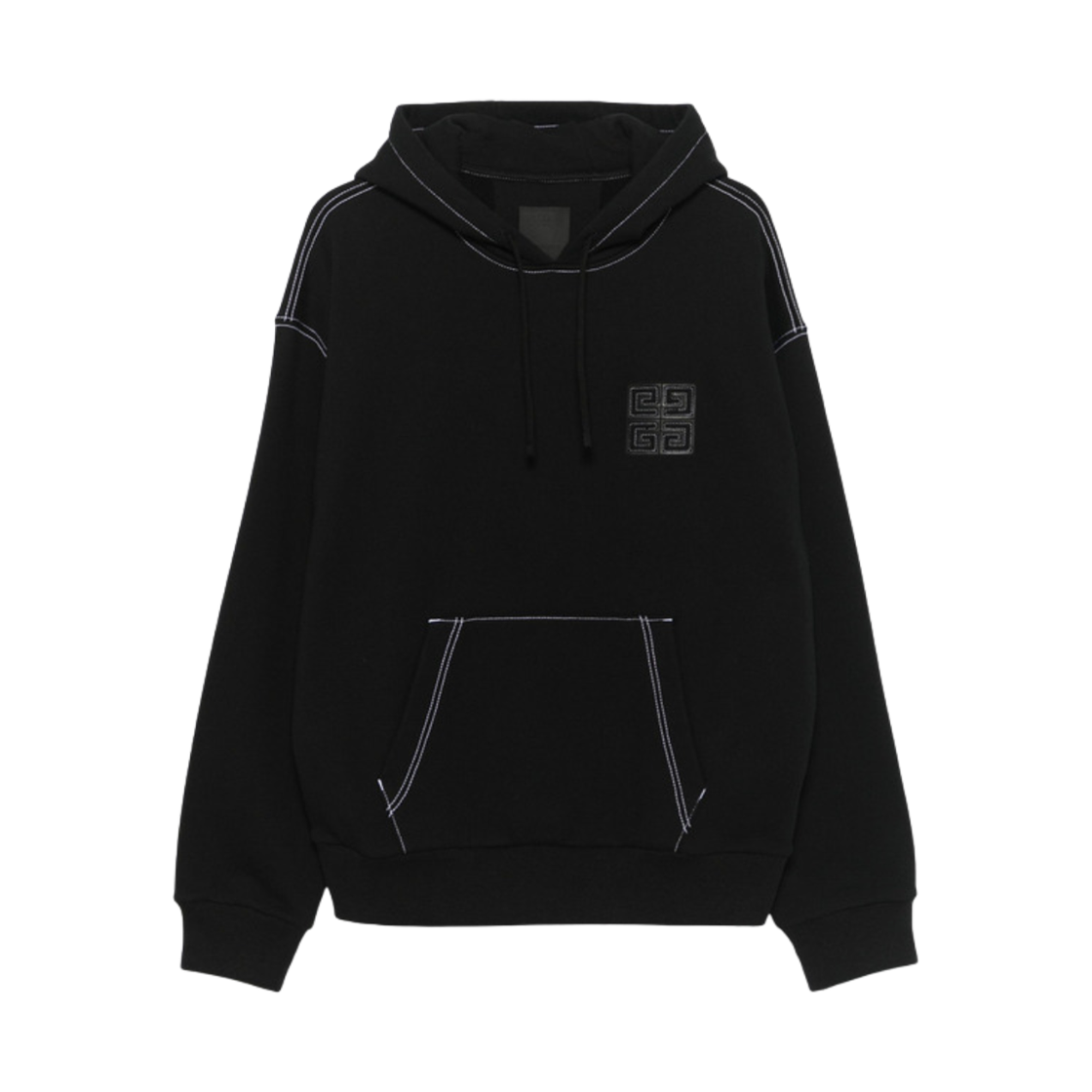 지방시 4G 로고 후드 블랙 화이트(Givenchy 4G Logo Hoodie Black White)