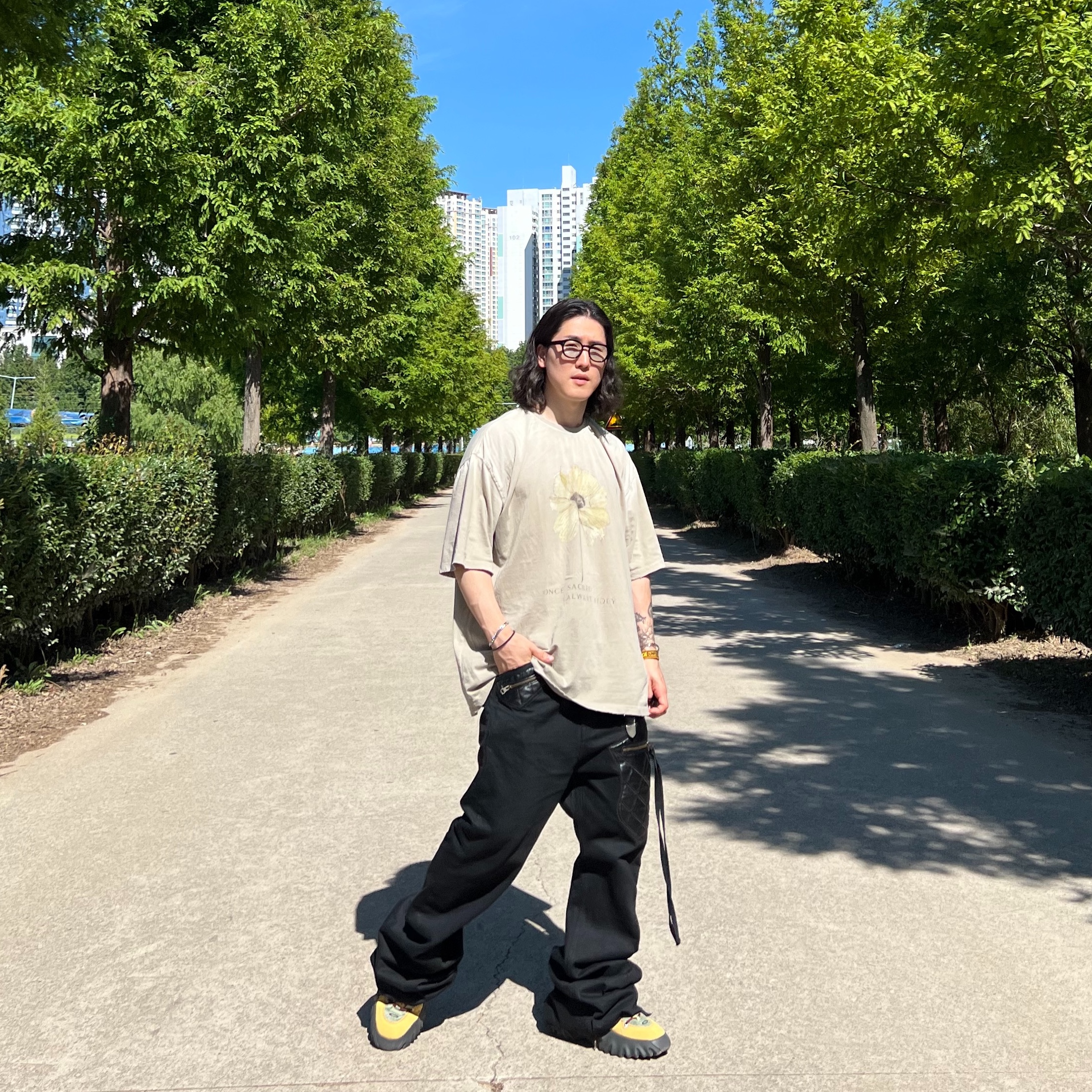 Oakley Factory Team Suede Flesh Edge Boots Yellow 착용 스타일 - 5