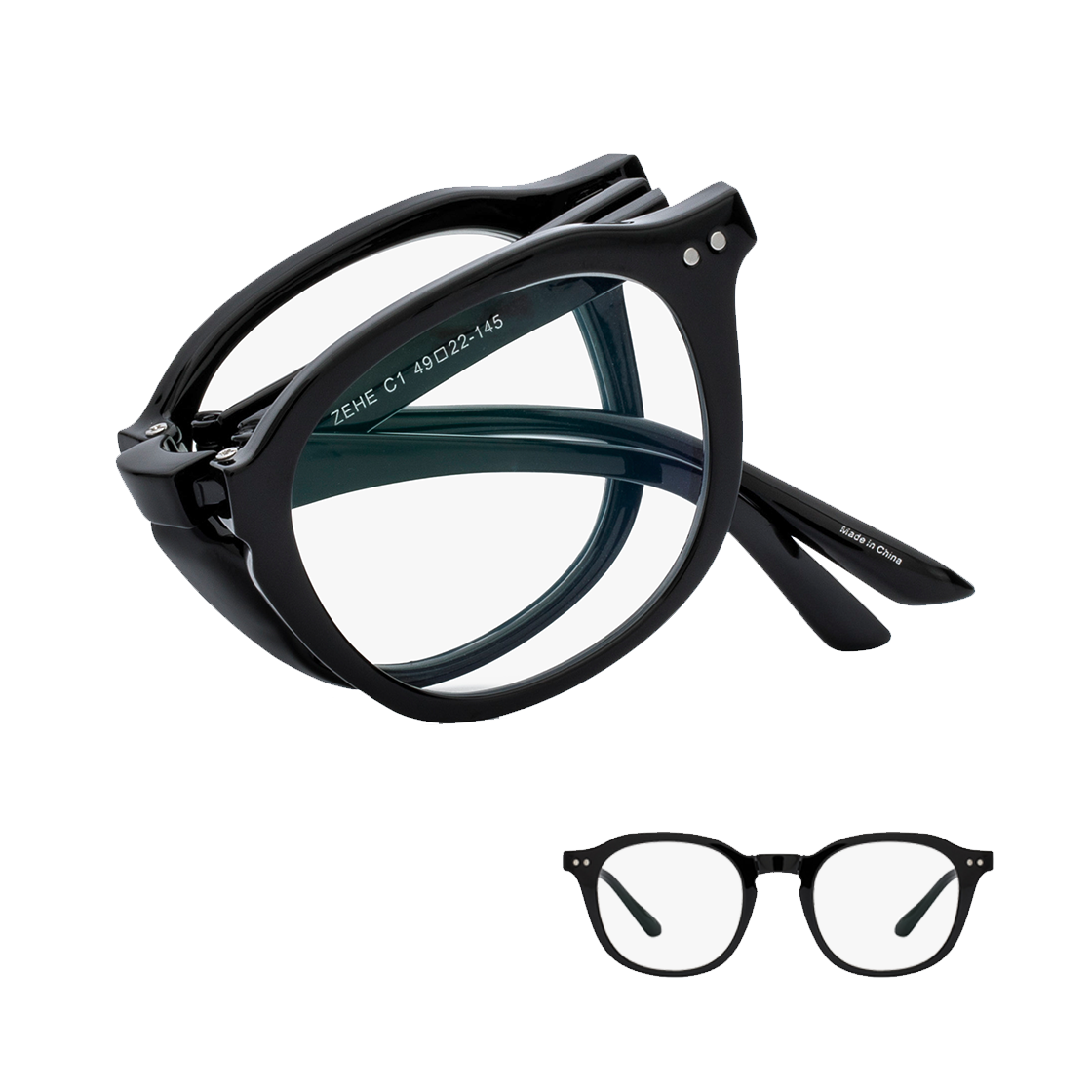 리끌로우 제헤 안경 블랙 블루라이트(RECLOW Zehe Glass Black Blue Light) - 2