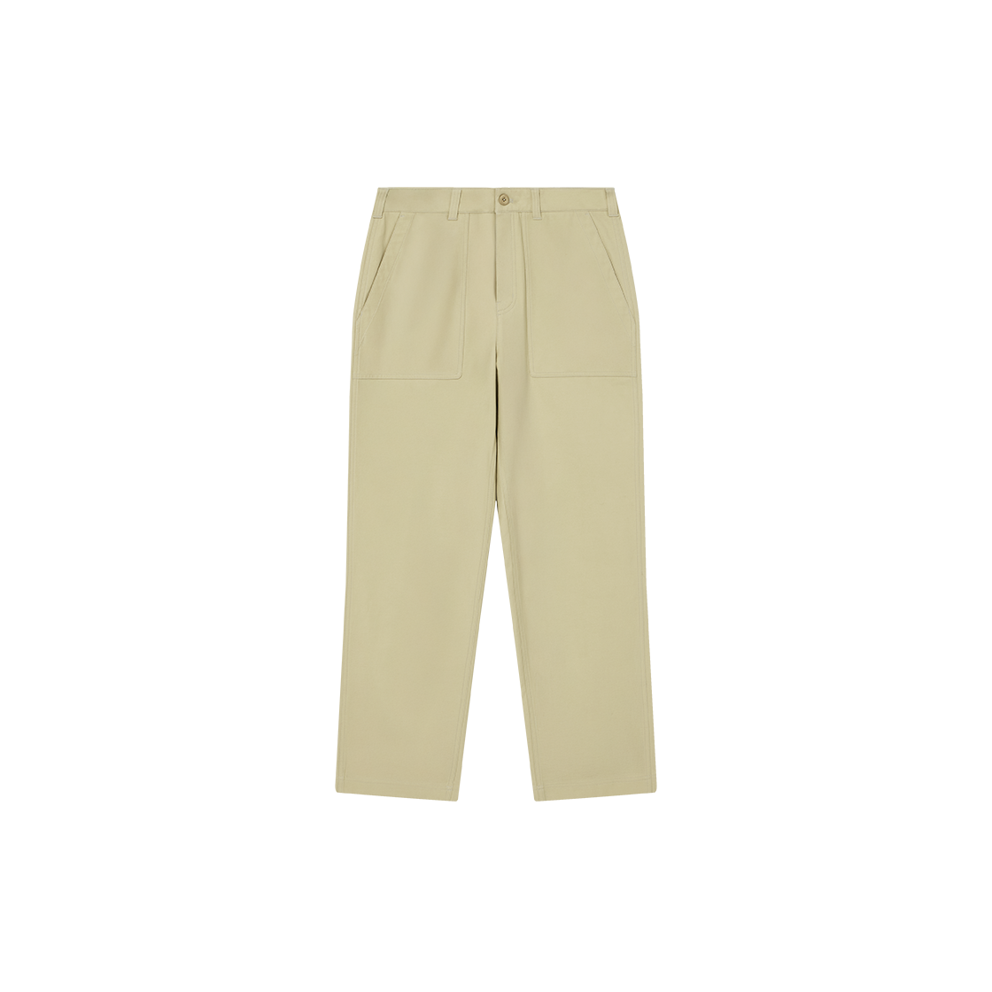 CO2501PT03BE Covernat Regular-Fit Back Satin Fatigue Pants Beige