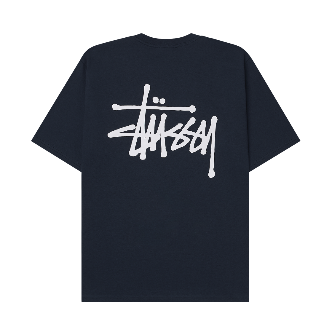 스투시 베이직 스투시 티셔츠 네이비 2024, 2025(Stussy Basic Stussy T-Shirt Navy 2024, 2025)