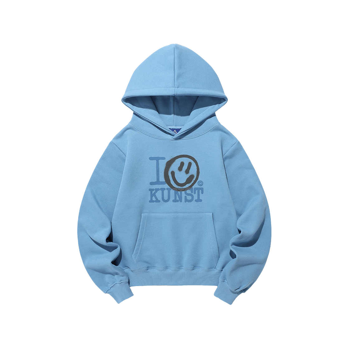이스트쿤스트 아이 스마일리 쿤스트 후디 라이트블루(ISTKUNST I Smiley Kunst Hoodie Light Blue) - 1