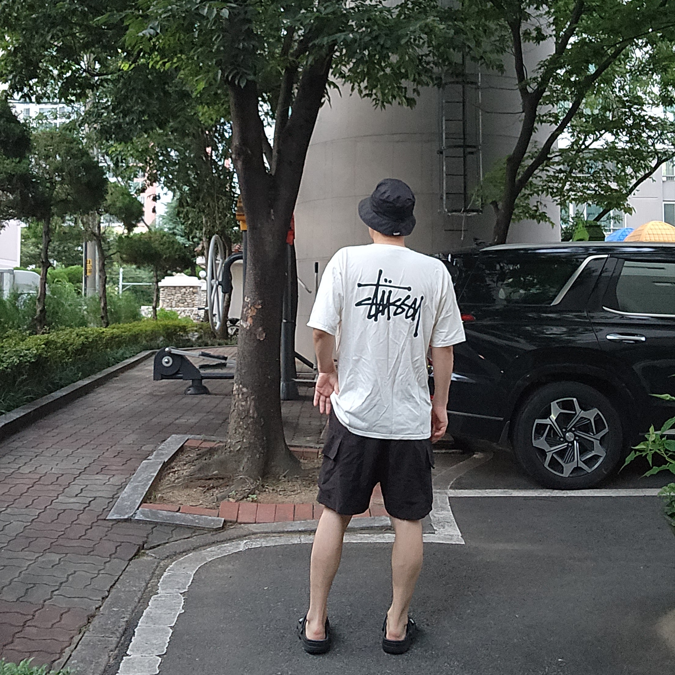 Stussy Basic Stussy Pigment Dyed T-Shirt Natural 2024 착용 스타일