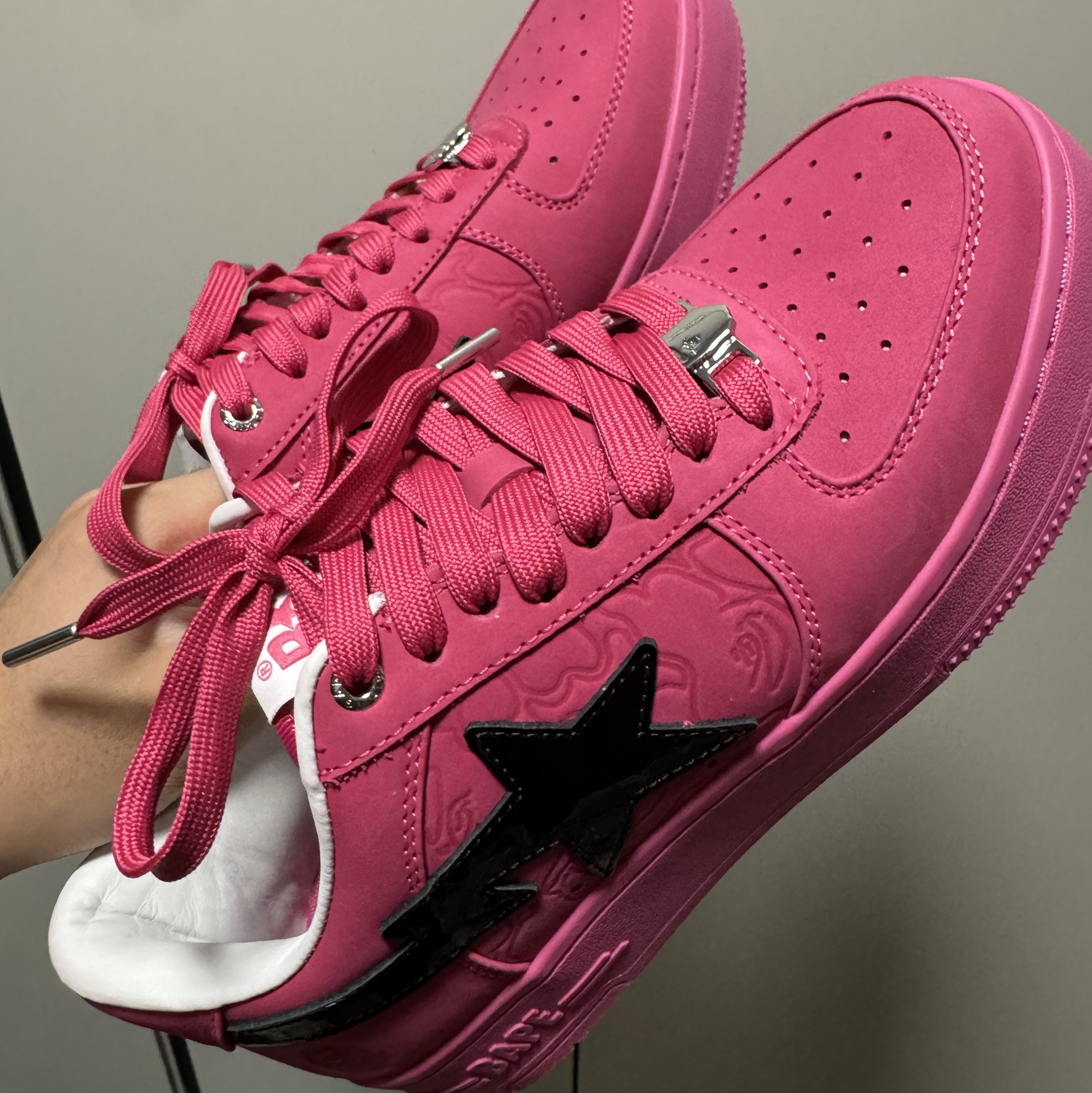 (W) BAPE Sta #4 Pink 착용 스타일 - 2