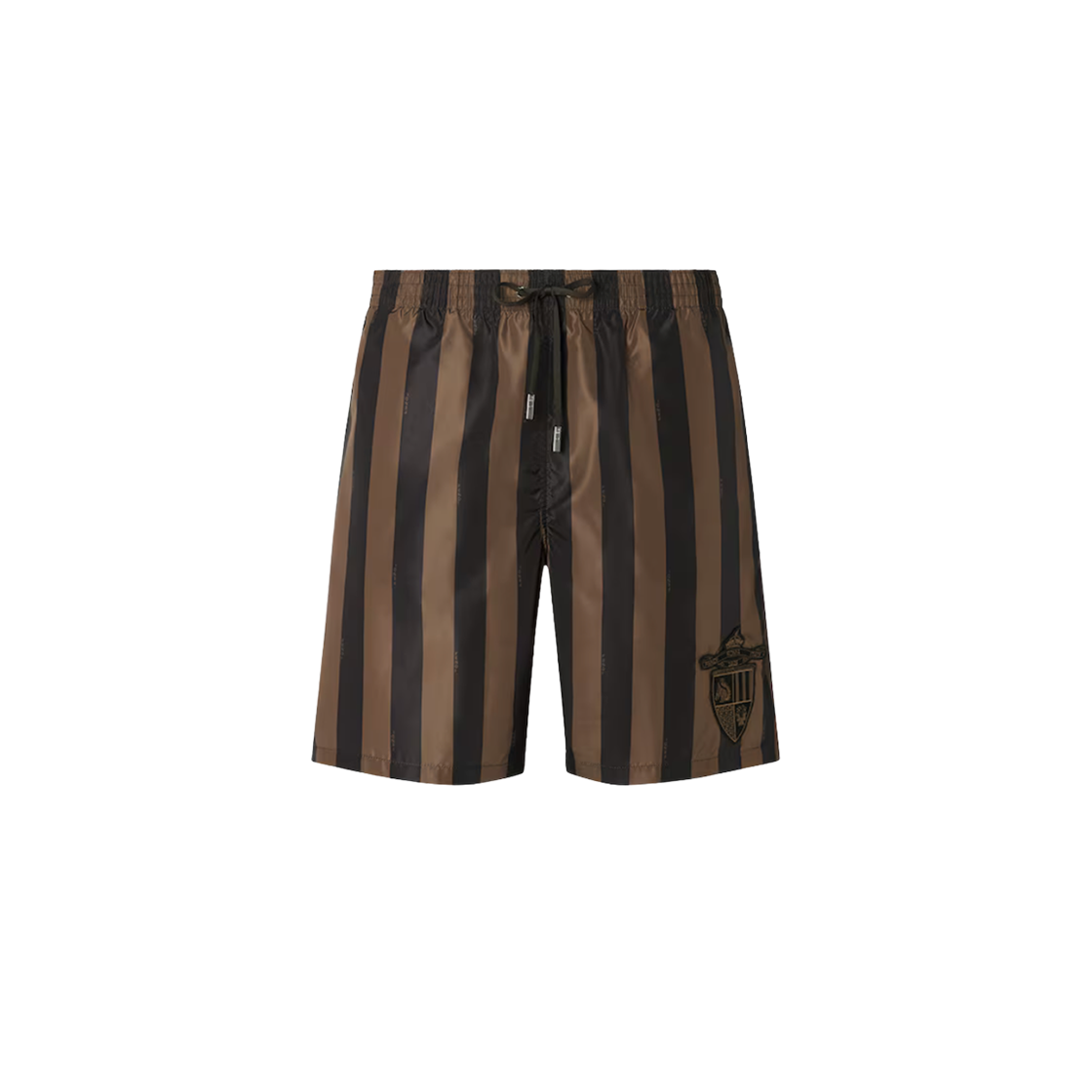 FXB134AU8MF13IZ Fendi Swim Pequin Nylon Shorts Brown
