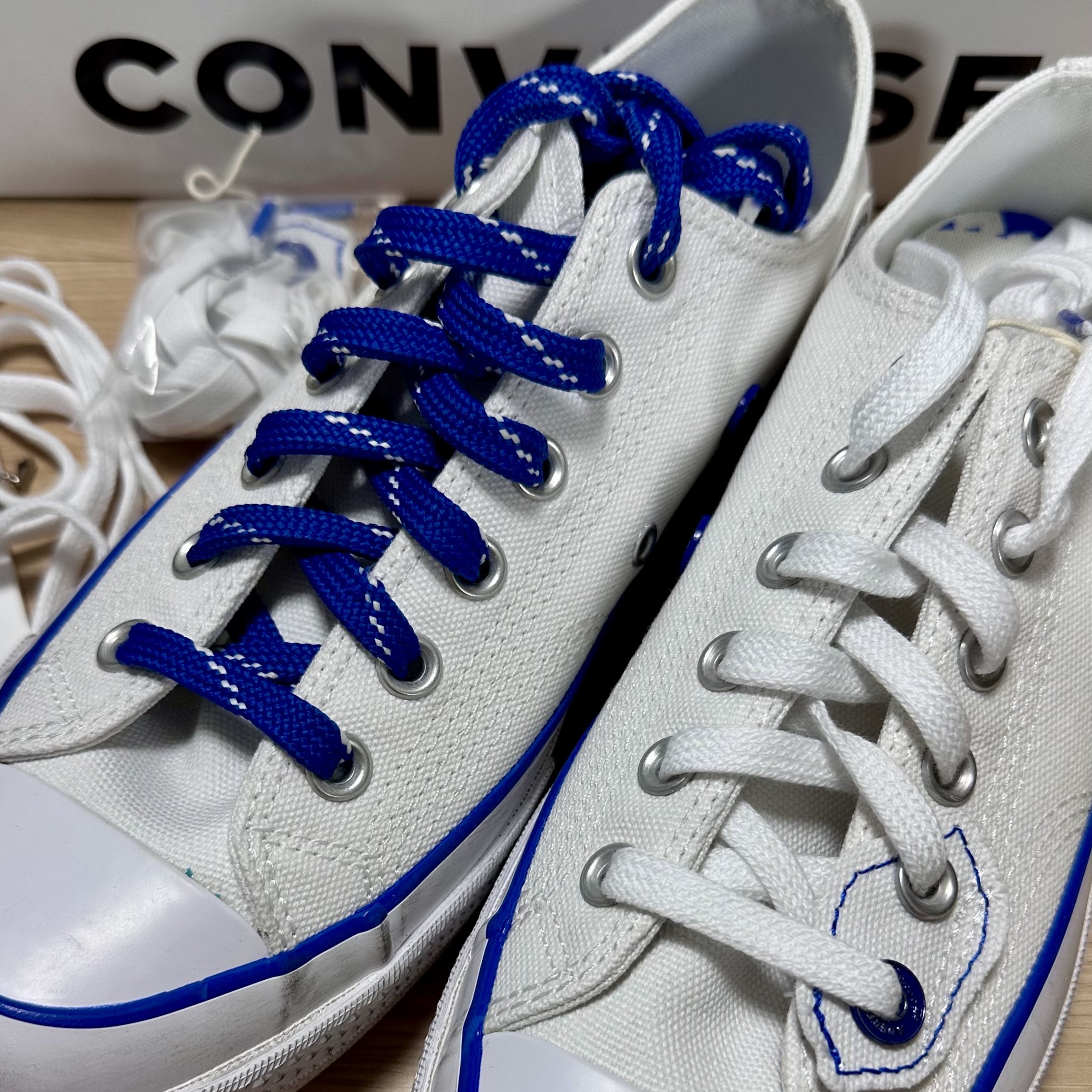 Converse x Ader Error Sig; Chuck 70 Low White Blue 착용 스타일