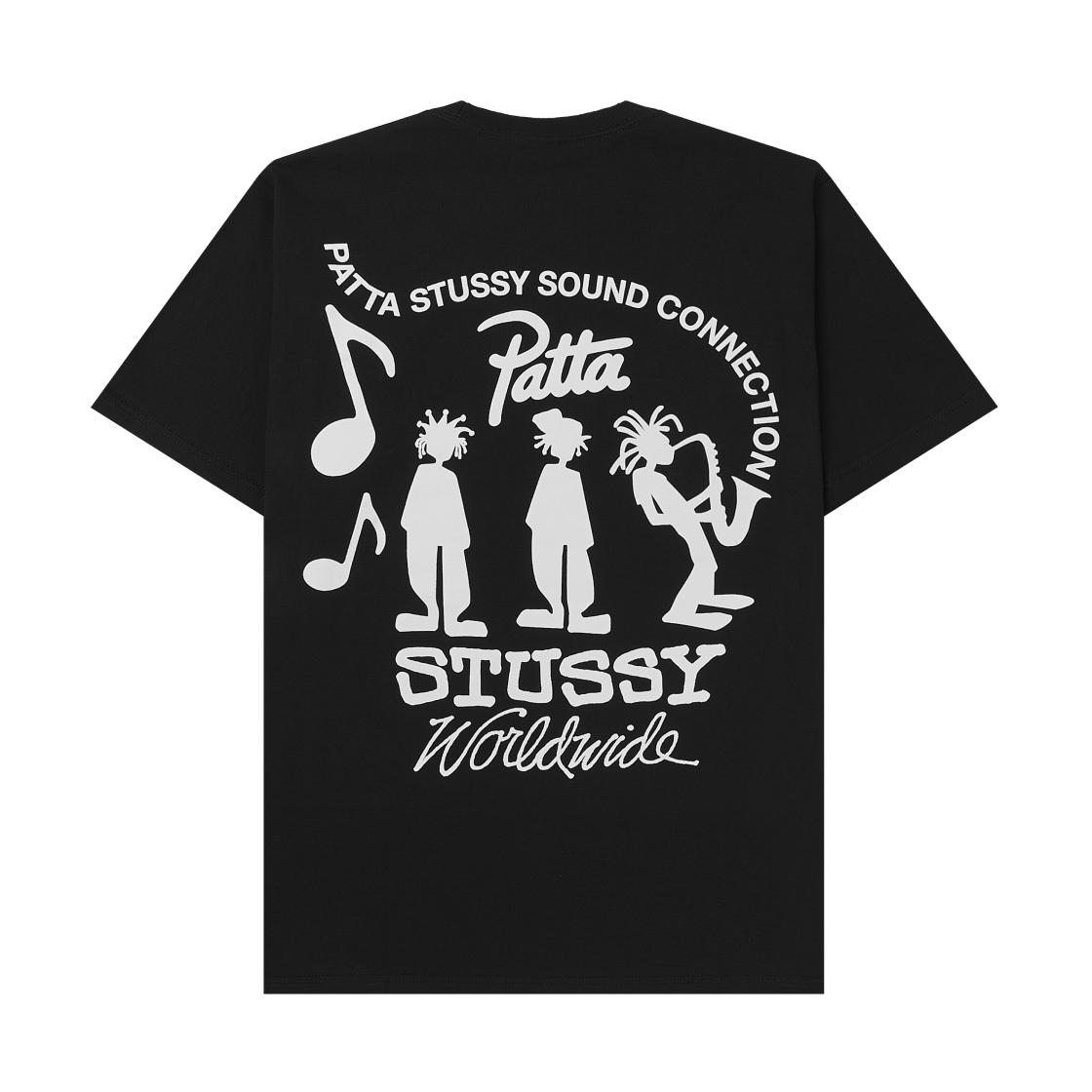 스투시 x 파타 사운드 커넥션 티셔츠 블랙(Stussy x Patta Sound Connection T-Shirt Black)