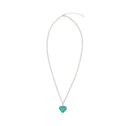 Human Made Heart Necklace Green